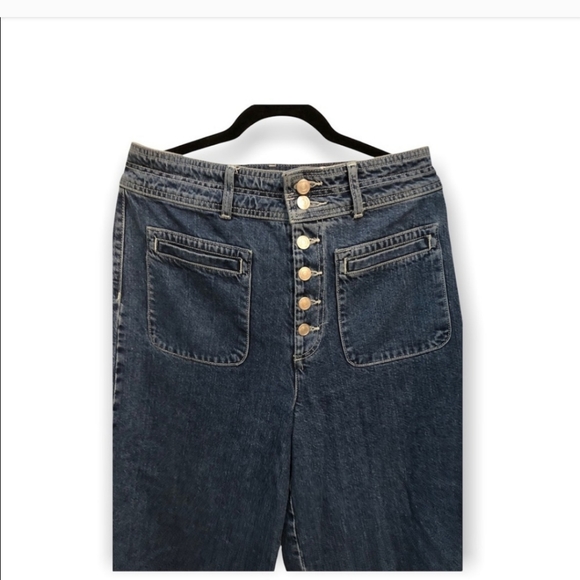 Womens We the Free Colette button down wide flare, high waist jean 31 - Picture 9 of 9